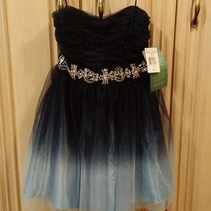 NEW NWT B. SMART 3/4 NAVY BLUE HOMBRE PROM HOMECOMING WEDDING DANCE PARTY DRESS
